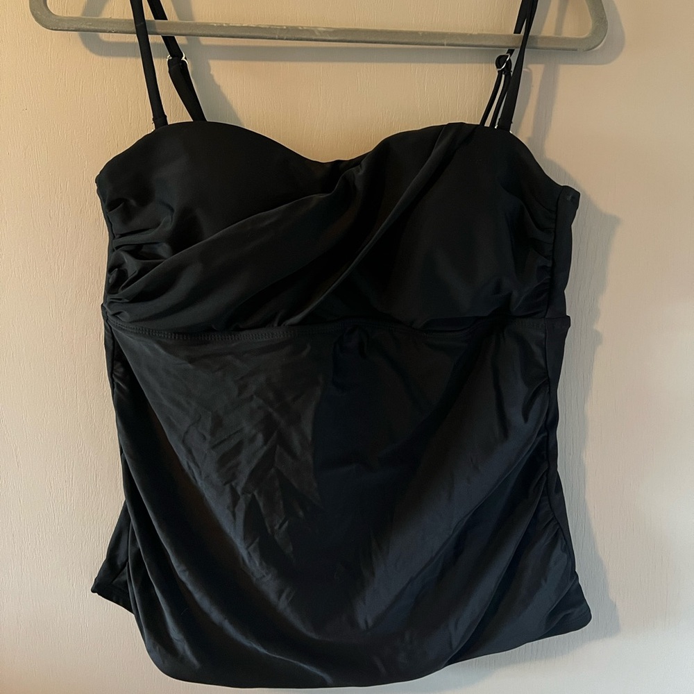 $ 5 add on item $ Black Tankini Bathing Suite Tank Top Sz L